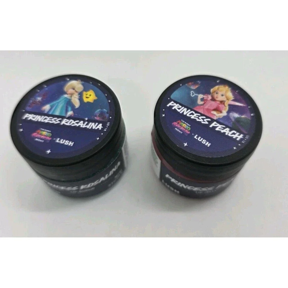 Lush X Mario Galaxy Princess Rosalina Lip Scrub & Princess Peach Lip Jelly Set